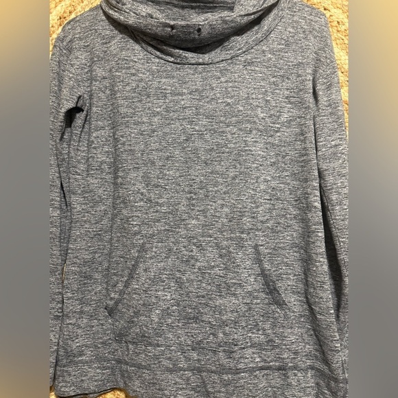 Aerie Just Add Leggings Cowl Neck Pullover Long Sleeve Gray Sweater,Size XS - Picture 3 of 11